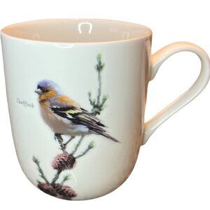 MACNEIL WORCESTER ENGLAND Mug Fine China Chaffinch Bird on Branch Pinecone